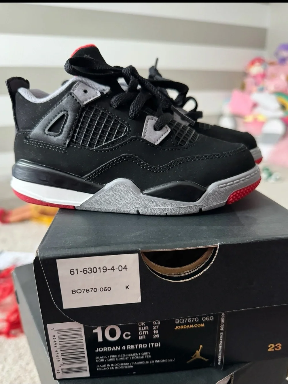 Jordan Kids' Black, Grey & Red Sneakers